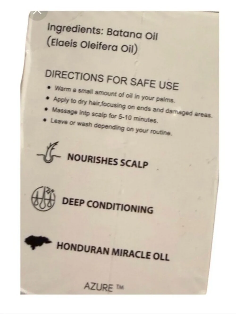 Batana Oil 100% Honduran Miracle Oil - Brown Nourishing Hair Treatment